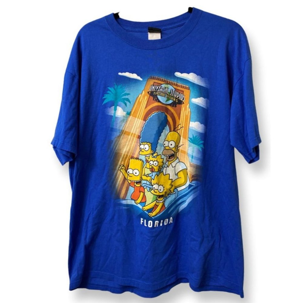 Universal Studios The Simpsons on Rollercoaster T Shirt Size XL
